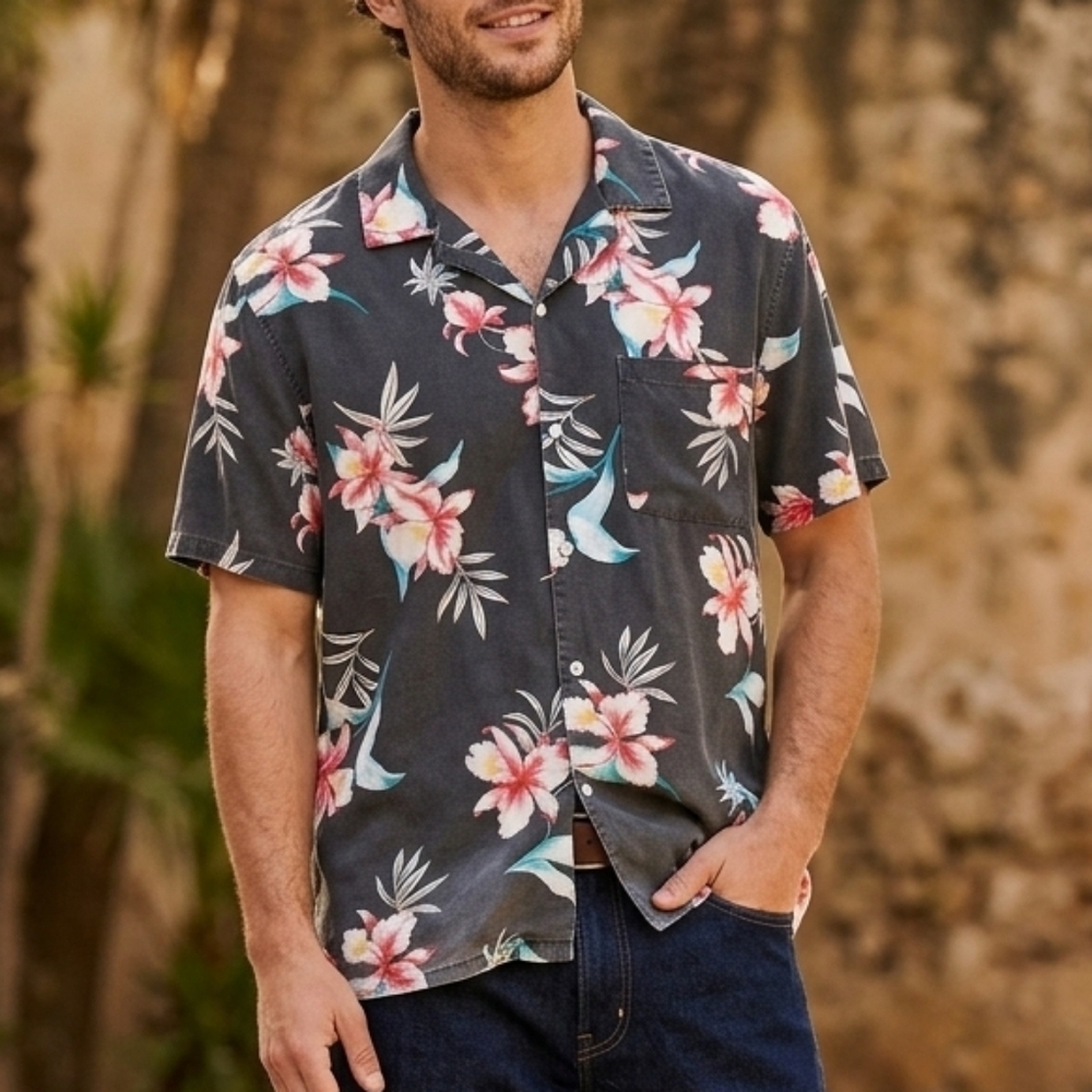 Vintage Hawaii Kai Floral Aloha Shirt - Men’s Large - Made in USA